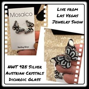 NWT Mosaico Austrian Crystal pendant necklace & earrings 💕💕 new line! 💕💕